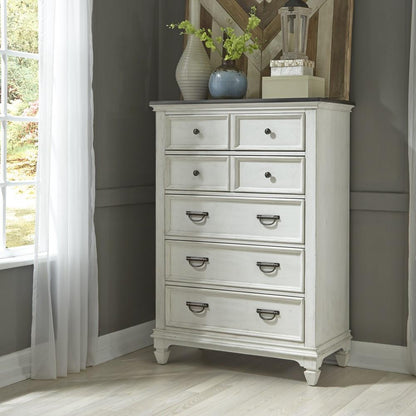 Liberty Furniture - Allyson Park 4 Piece Queen Panel Bed, Dresser & Mirror, Chest Set - 417-BR-QPBDMC veiw 6