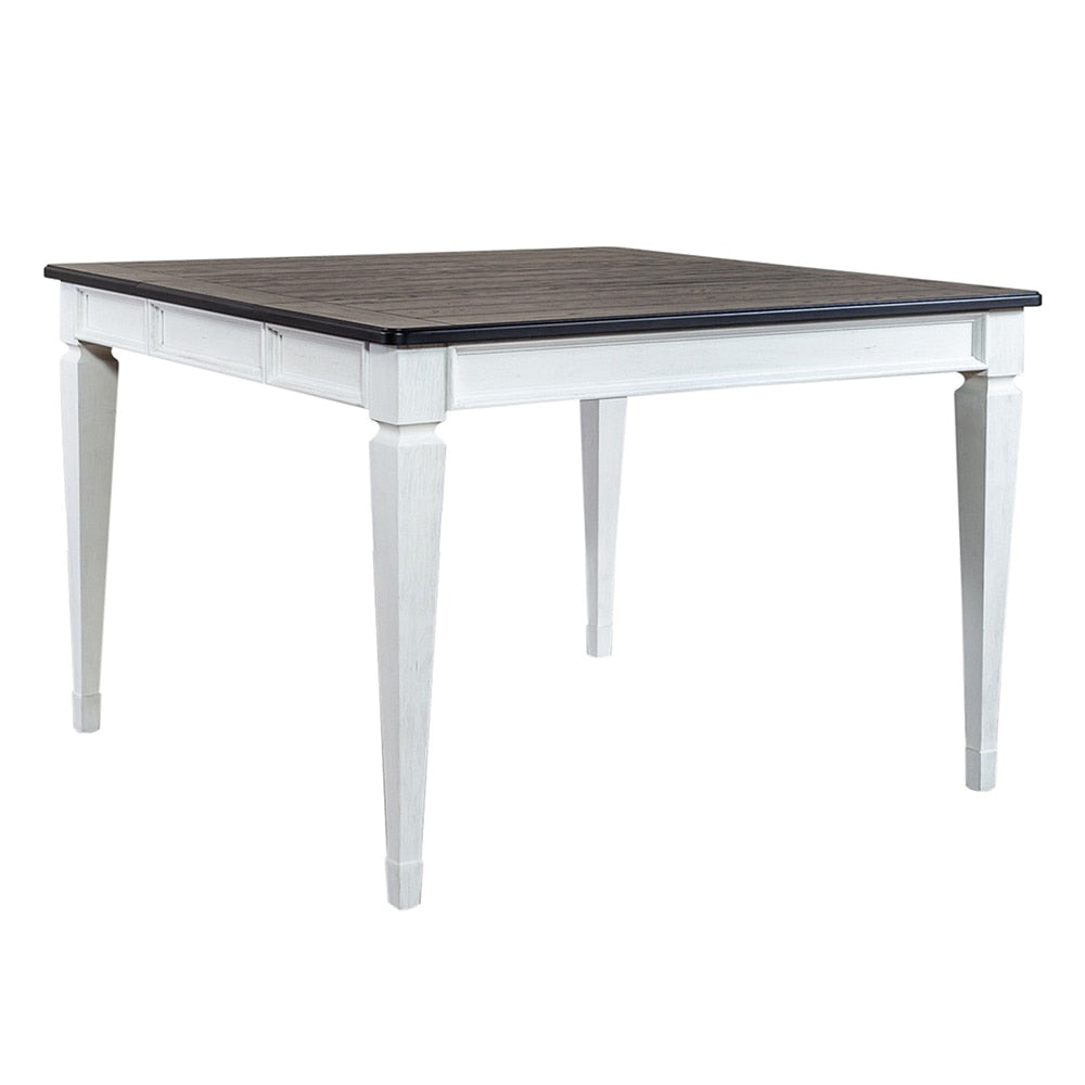 Liberty Furniture - Allyson Park 5 Piece Gathering Table Set  in Wirebrushed White w/ Charcoal Tops - 417-DR-5GTS veiw 2
