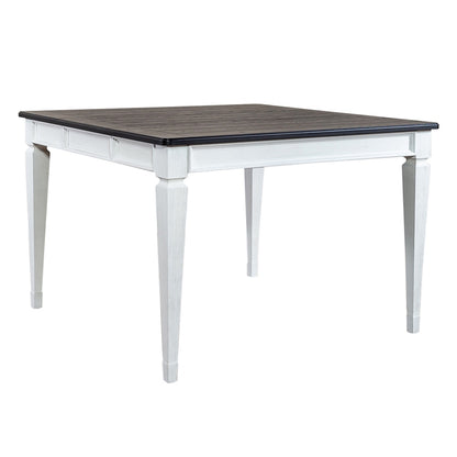 Liberty Furniture - Allyson Park 5 Piece Gathering Table Set  in Wirebrushed White w/ Charcoal Tops - 417-DR-5GTS veiw 2