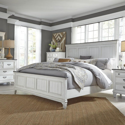 Liberty Furniture - Allyson Park 5 Piece Queen Panel Bed, Dresser & Mirror, Chest, Nightstand Set - 417-BR-QPBDMCN veiw 1