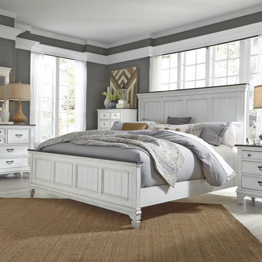 Liberty Furniture - Allyson Park 5 Piece Queen Panel Bed, Dresser & Mirror, Chest, Nightstand Set - 417-BR-QPBDMCN veiw 1