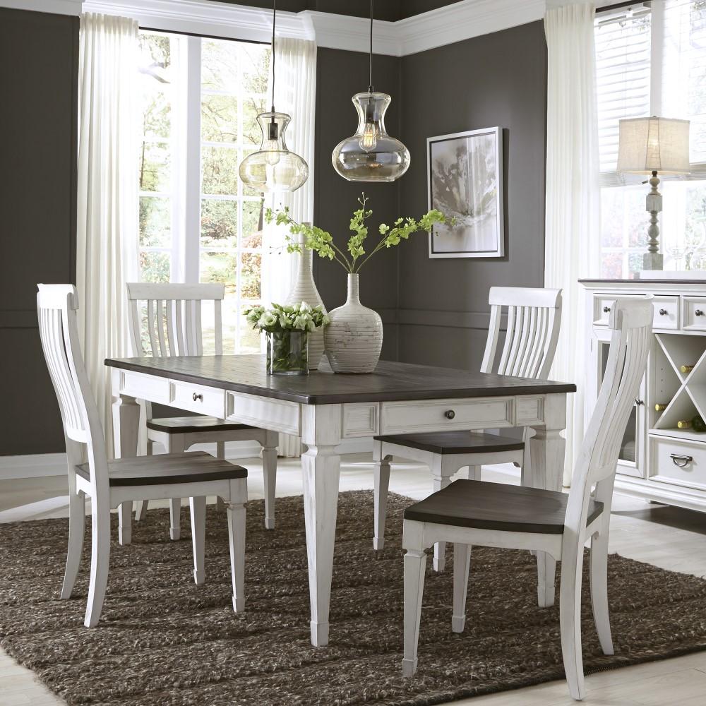 Liberty Furniture - Allyson Park 5 Piece Rectangular Table Set - 417-DR-5RLS veiw 8