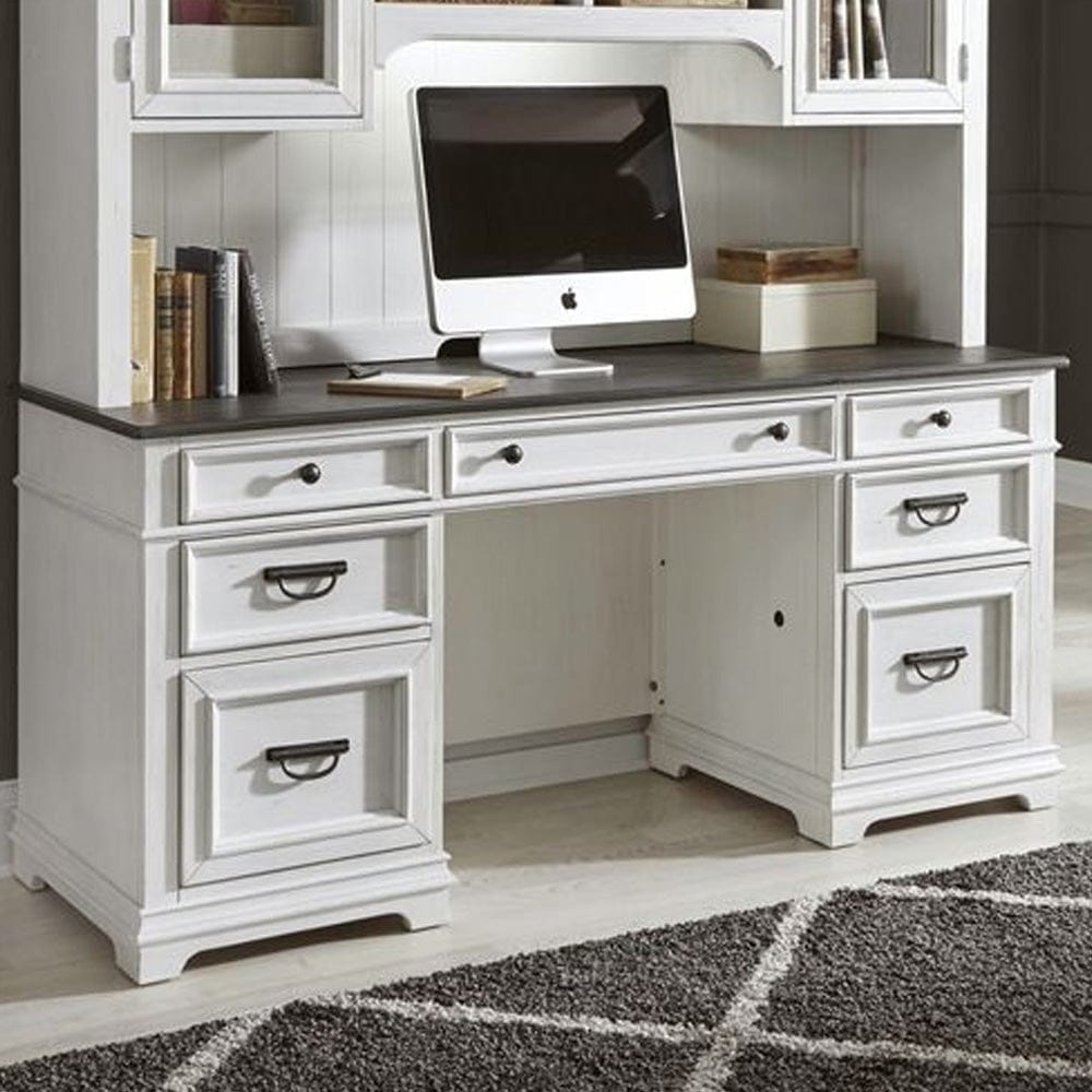 Liberty Furniture - Allyson Park - Credenza in White - 417-HOJ-CS view 4