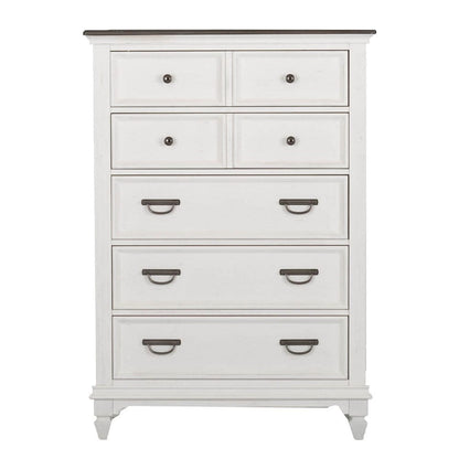 Liberty Furniture - Allyson Park - King California Panel Bed, Dresser & Mirror, Chest, Night Stand in White - 417-BR-CPBDMCN view 5