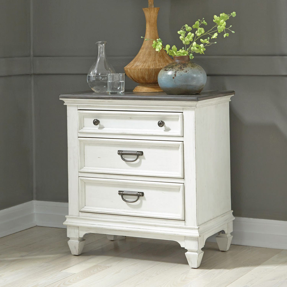 Liberty Furniture - Allyson Park King Panel Bed, 2 Nightstands - 417-BR-KPB2NS view 7