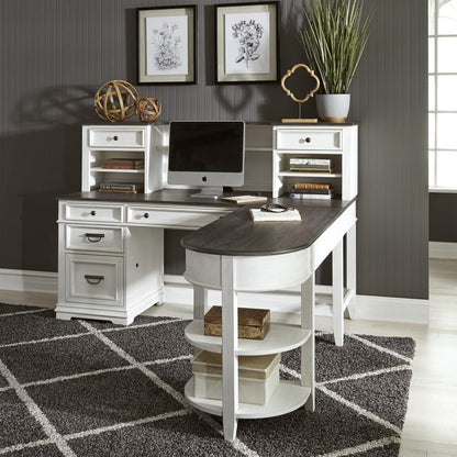 Liberty Furniture - Allyson Park L Shaped Desk Set - 417-HOJ-LSD veiw 1