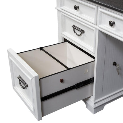 Liberty Furniture - Allyson Park L Shaped Desk Set - 417-HOJ-LSD veiw 7