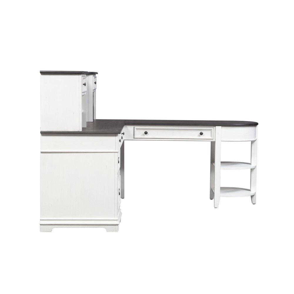 Liberty Furniture - Allyson Park L Shaped Desk Set - 417-HOJ-LSD veiw 8