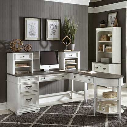 Liberty Furniture - Allyson Park L Shaped Desk Set - 417-HOJ-LSD veiw 9
