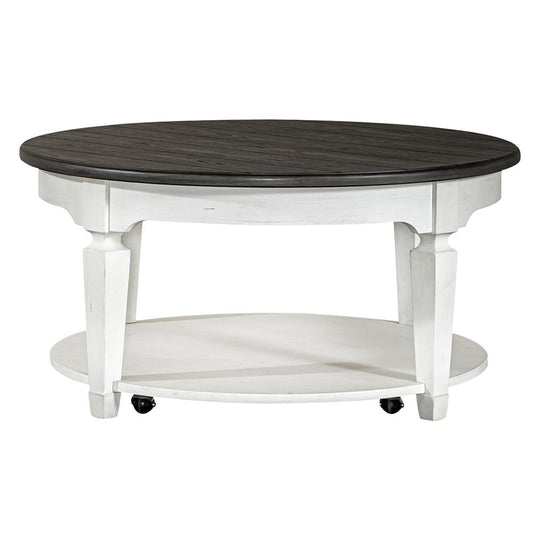 Liberty Furniture - Allyson Park Opt 3 Piece Set  in Wirebrushed White w/ Charcoal Tops - 417-OT-O3PCS veiw 2