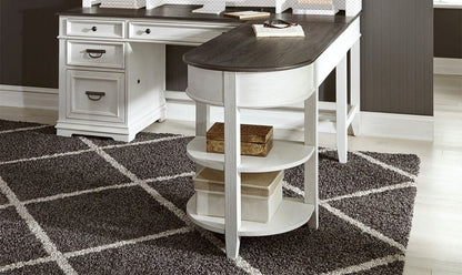 Liberty Furniture - Allyson Park - Opt L Shaped Desk Set in White - 417-HOJ-OLSD view 1