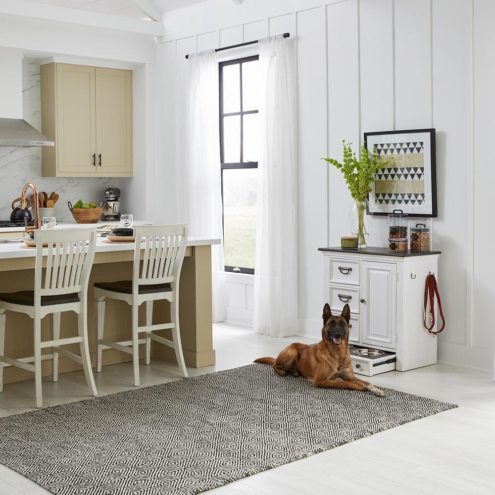 Liberty Furniture - Allyson Park Pet Feeder in Wirebrushed White w/ Charcoal Tops - 417-PF1000 veiw 1