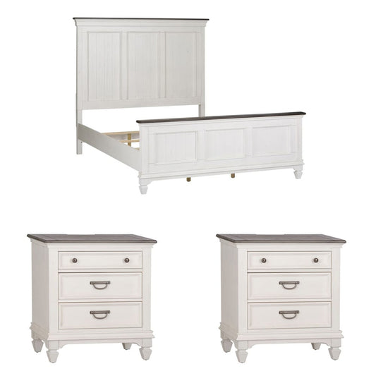 Liberty Furniture - Allyson Park Queen Panel Bed, 2 Nightstands - 417-BR-QPB2NS view 1