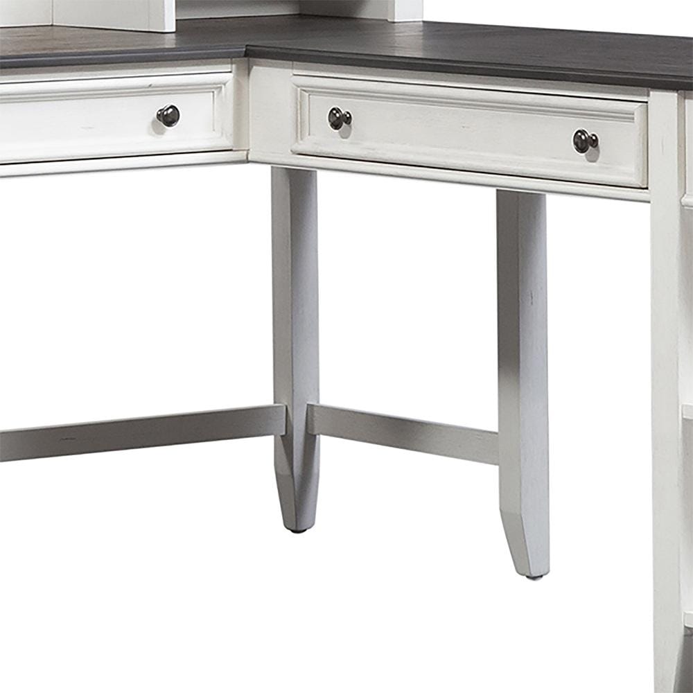 Liberty Furniture - Allyson Park Right Return in Wirebrushed White w/ Charcoal Tops - 417-HO121 veiw 1