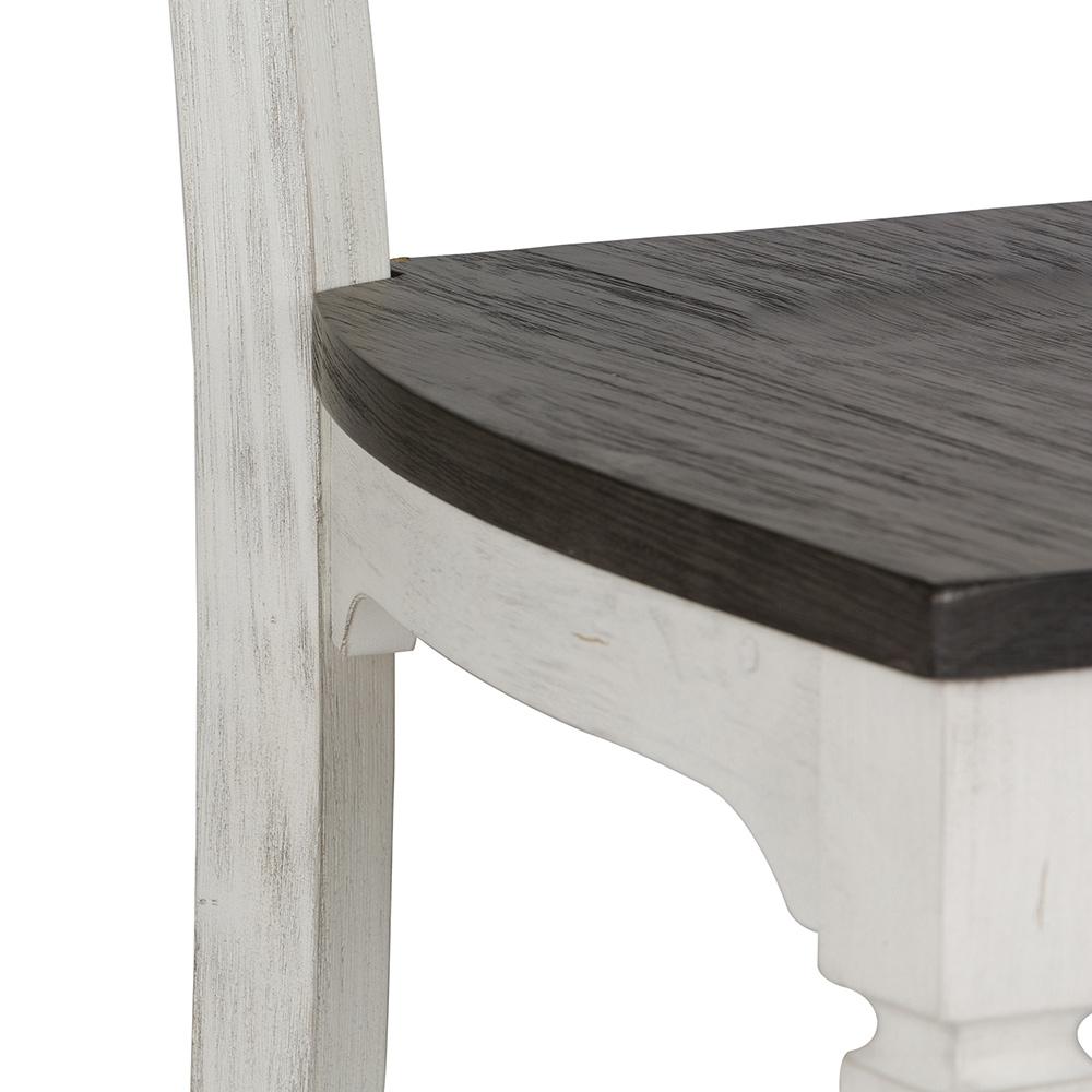 Liberty Furniture - Allyson Park Slat Back Side Chair  in Wirebrushed White w/ Charcoal Tops - 417-C1500S veiw 6