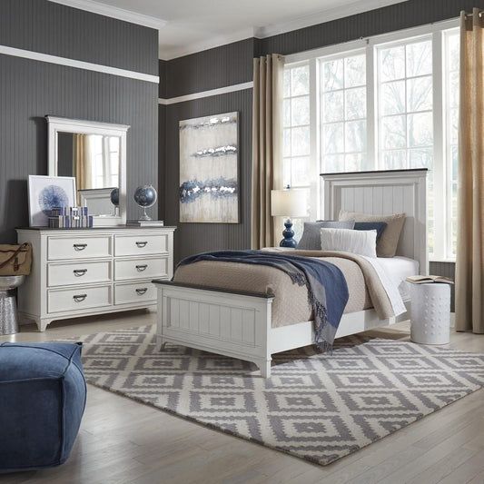 Liberty Furniture - Allyson Park Twin Panel Bed, Dresser & Mirror - 417-YBR-TPBDM veiw 1