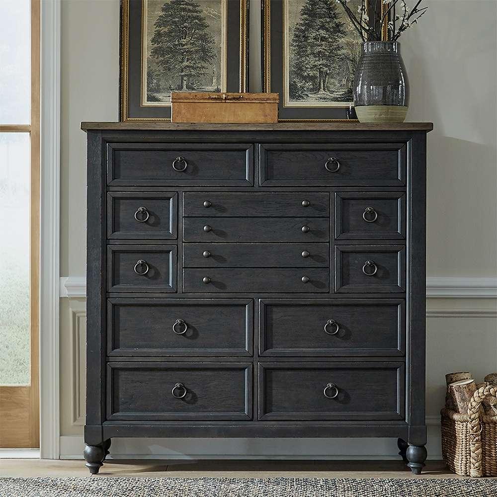Liberty Furniture - Americana Farmhouse 12 Drawer Chesser - Black - 615-BR32-B veiw 1