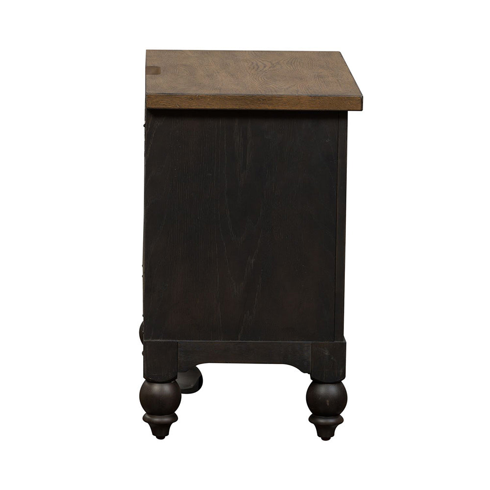 Liberty Furniture - Americana Farmhouse 2 Drawer Night Stand w/ Charging Station - Black - 615-BR61-B view 3
