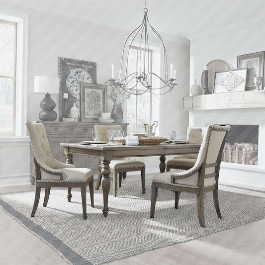 Liberty Furniture - Americana Farmhouse 5 Piece Leg Table Set  - 615-DR-5LTS veiw 1