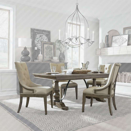 Liberty Furniture - Americana Farmhouse 5 Piece Trestle Table Set  - 615-DR-5TRS veiw 1