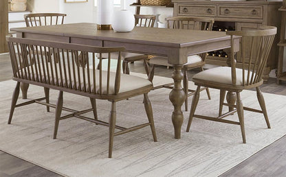 Liberty Furniture - Americana Farmhouse 6 Piece Rectangular Table Set  in Dusty Taupe - 615-CD-6RTS veiw 1