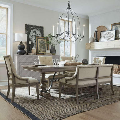 Liberty Furniture - Americana Farmhouse 6 Piece Trestle Table Set  - 615-DR-6TRS veiw 1