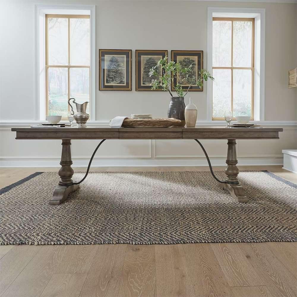 Liberty Furniture - Americana Farmhouse 6 Piece Trestle Table Set  - 615-DR-6TRS veiw 4