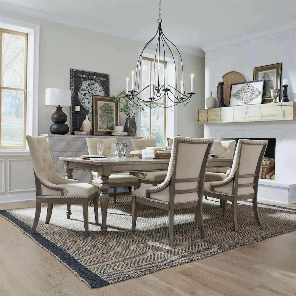 Liberty Furniture - Americana Farmhouse 7 Piece Leg Table Set  - 615-DR-7LGS veiw 1