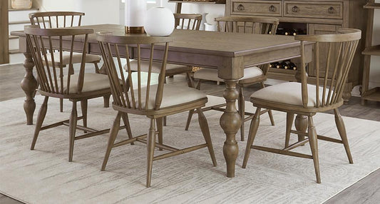 Liberty Furniture - Americana Farmhouse 7 Piece Rectangular Table Set  in Dusty Taupe - 615-CD-7RLS veiw 1