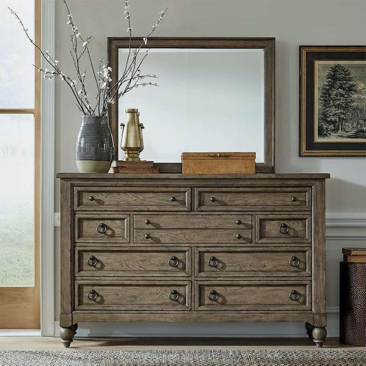 Liberty Furniture - Americana Farmhouse Dresser & Mirror  - 615-BR-DM veiw 2