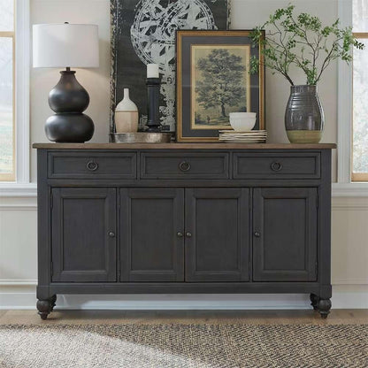 Liberty Furniture - Americana Farmhouse Hall Buffet- Black - 615-HB7242-B view 11
