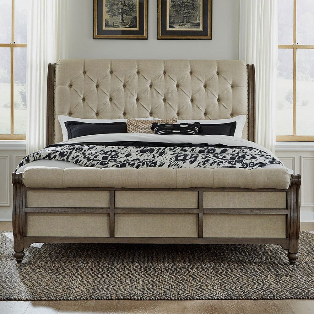 Liberty Furniture - Americana Farmhouse - King California Sleigh Bed in Brown - 615-BR-KCS view 1