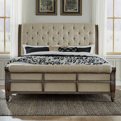Liberty Furniture - Americana Farmhouse - King California Sleigh Bed in Brown - 615-BR-KCS view 1