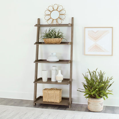 Liberty Furniture - Americana Farmhouse Leaning Pier Bookcase in Dusty Taupe - 615-BK202 veiw 1
