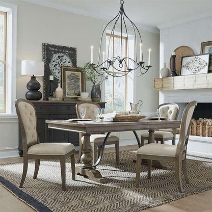 Liberty Furniture - Americana Farmhouse Opt 5 Piece Trestle Table Set  - 615-DR-O5TRS veiw 1