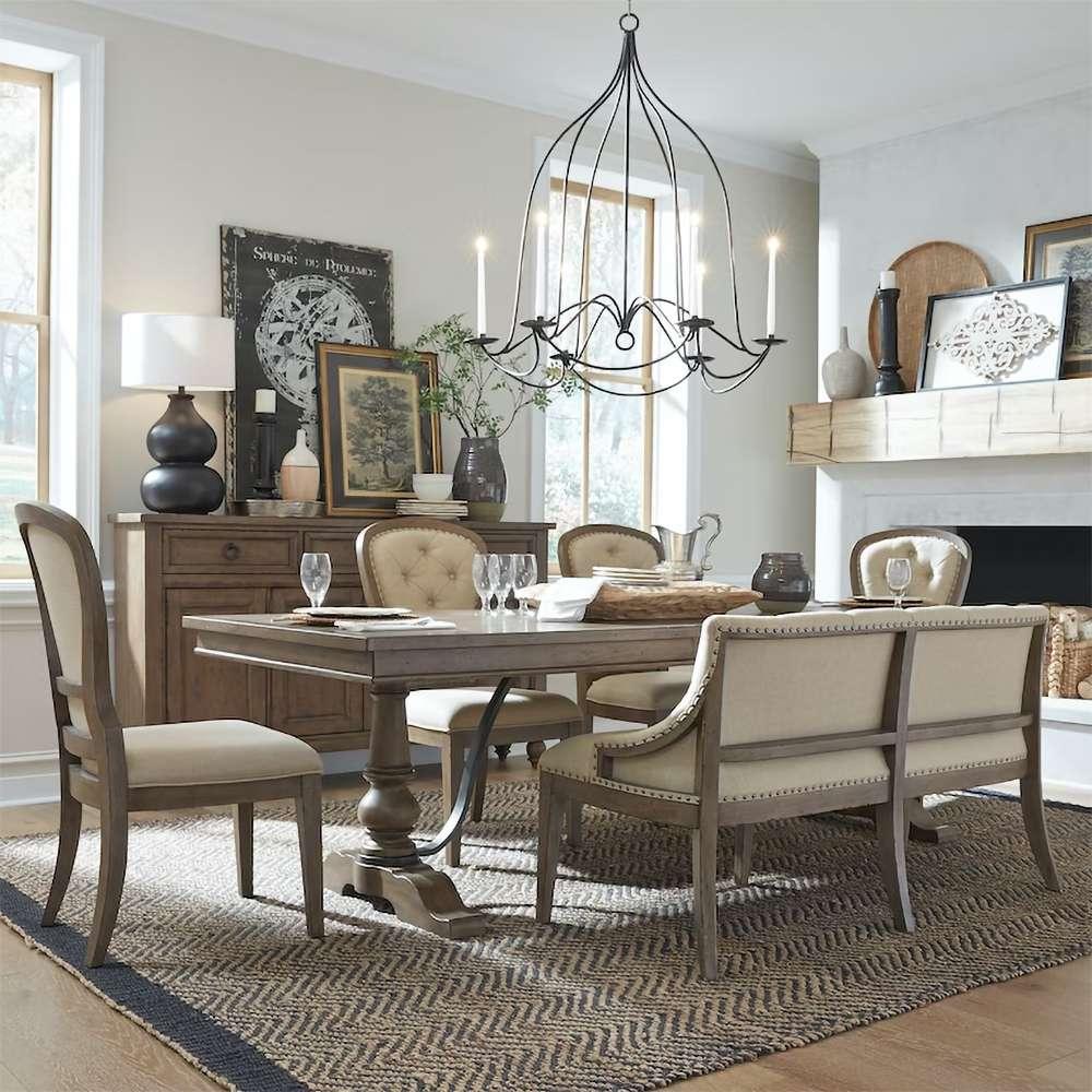 Liberty Furniture - Americana Farmhouse Opt 6 Piece Trestle Table Set  - 615-DR-O6TRS veiw 1