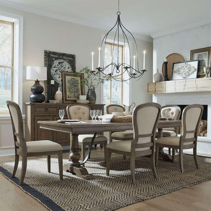 Liberty Furniture - Americana Farmhouse Opt 7 Piece Trestle Table Set  - 615-DR-O7TRS veiw 1