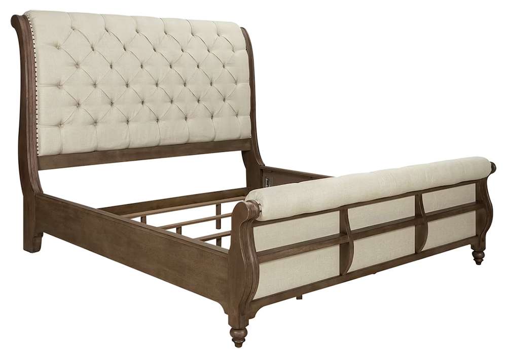Liberty Furniture - Americana Farmhouse Queen Sleigh Bed, Dresser & Mirror, Chest, N/S  - 615-BR-QSLDMCN veiw 2