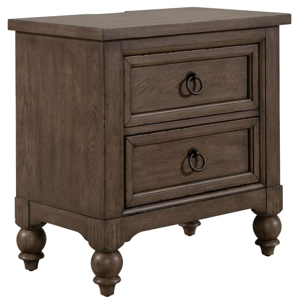 Liberty Furniture - Americana Farmhouse Queen Sleigh Bed, Dresser & Mirror, Chest, N/S  - 615-BR-QSLDMCN veiw 5