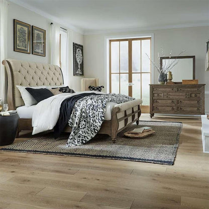Liberty Furniture - Americana Farmhouse Queen Sleigh Bed, Dresser & Mirror  - 615-BR-QSLDM veiw 1