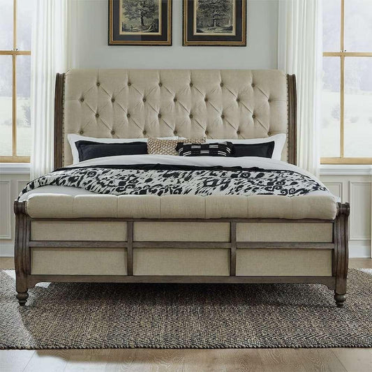 Liberty Furniture - Americana Farmhouse Queen Sleigh Bed  - 615-BR-QSL veiw 1