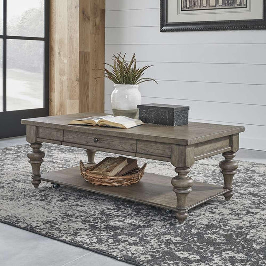 Liberty Furniture - Americana Farmhouse Rectangular Cocktail Table - 615-OT1010 veiw 1