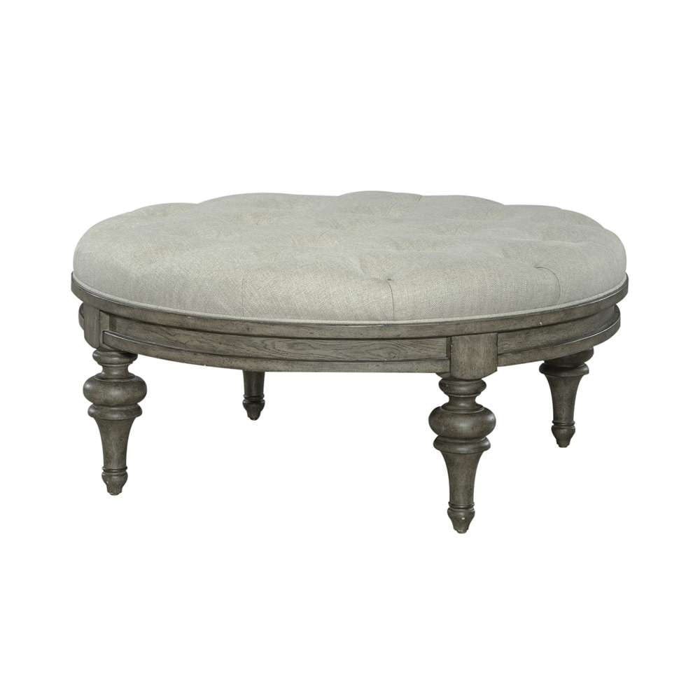 Liberty Furniture - Americana Farmhouse Round Cocktail Ottoman - 615-OT1080 veiw 2