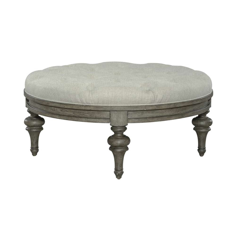 Liberty Furniture - Americana Farmhouse Round Cocktail Ottoman - 615-OT1080 veiw 3
