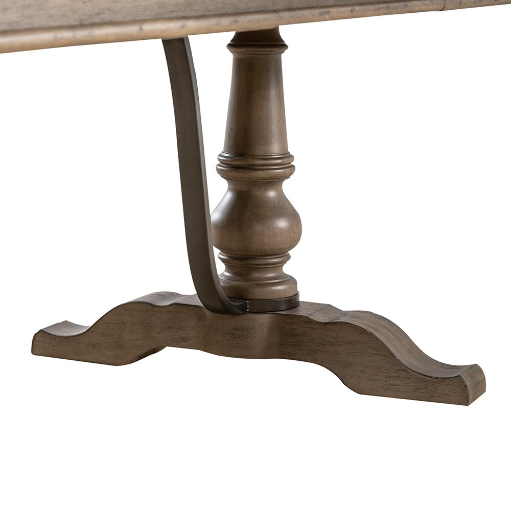 Liberty Furniture - Americana Farmhouse Trestle Table in Dusty Taupe & Black - 615-DR-TRS veiw 5