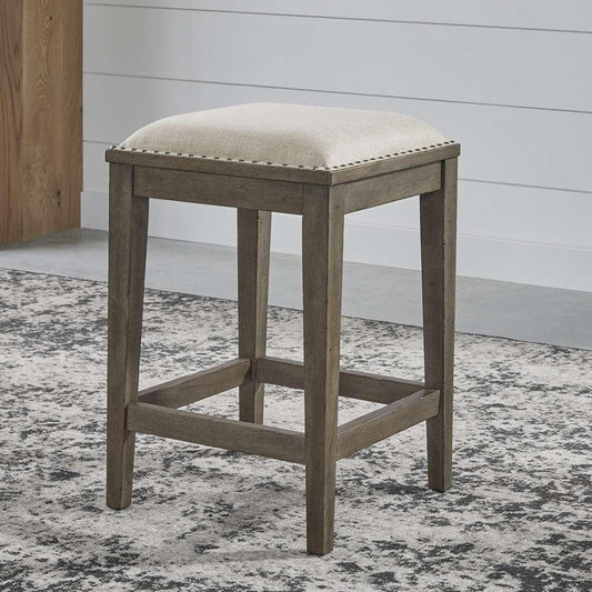 Liberty Furniture - Americana Farmhouse Uph Console Stool - 615-OT9001 veiw 1