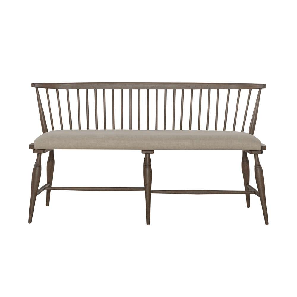 Liberty Furniture - Americana Farmhouse Uph Seat Windsor Bench (RTA) - 615-C1001B veiw 3