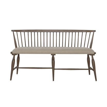 Liberty Furniture - Americana Farmhouse Uph Seat Windsor Bench (RTA) - 615-C1001B veiw 3