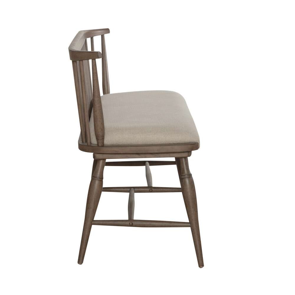 Liberty Furniture - Americana Farmhouse Uph Seat Windsor Bench (RTA) - 615-C1001B veiw 4
