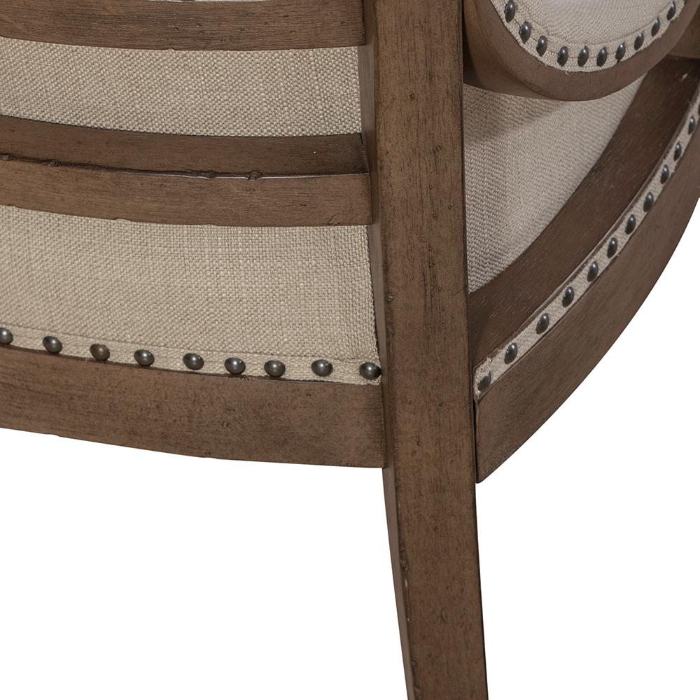 Liberty Furniture - Americana Farmhouse Uph Shelter Side Chair  in Dusty Taupe & Black - 615-C6501S veiw 3